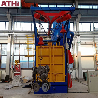 Hanger hook type shot blasting machine