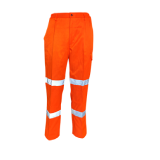 Men or ladies hi-viz orange cargo work pants