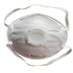 Mask-FFP2 moulded valved Adjustable metal nose clip,elasticated headband.