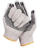 7 - needle white poly cotton gloves